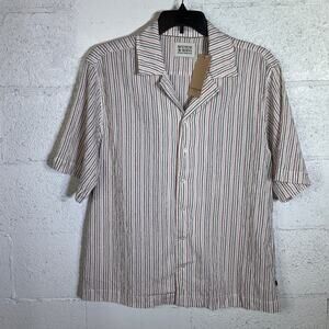 SCOTCH AND SODA Relaxed-Fit Seersucker Stripe Shirt beige, Large $118